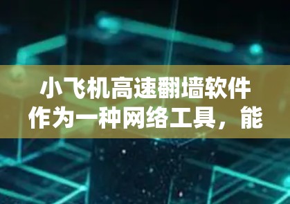 小飞机高速翻墙软件作为一种网络工具，能够帮助用户绕过地区限制或网络过滤，访问特定网站。然而，使用此类软件可能带来安全和法律风险。以下是对该软件的分析和建议