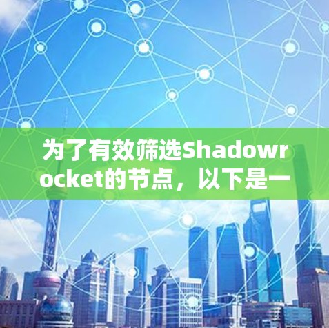 为了有效筛选Shadowrocket的节点,以下是一步步的指南,帮助您根据需求选择最佳的服务器