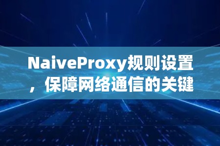 NaiveProxy规则设置,保障网络通信的关键因素 NaiveProxy规则设置,保障网络通信的关键因素
