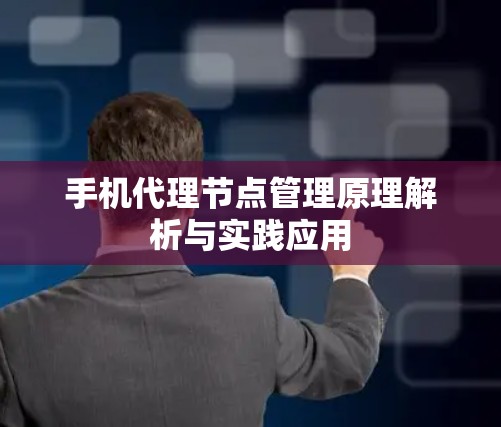 手机代理节点管理原理解析与实践应用
