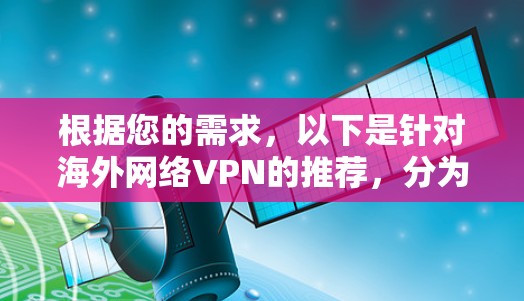 根据您的需求，以下是针对海外网络VPN的推荐，分为不同的场景和预算