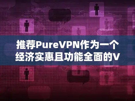 推荐PureVPN作为一个经济实惠且功能全面的VPN选择，适合家庭和小型企业用户。以下是对PureVPN的详细评价和建议